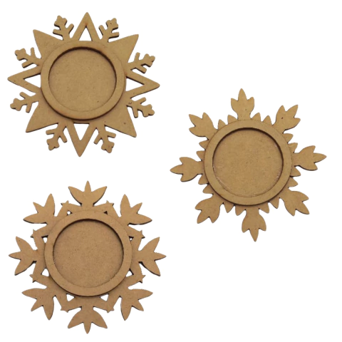 Base MDF para Vela Decorativa 9cm Cru