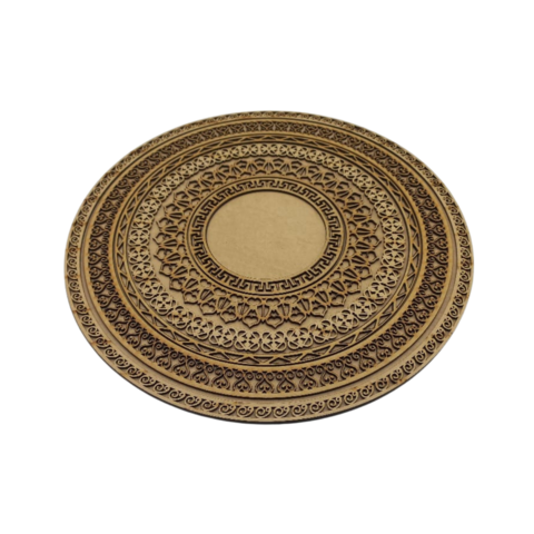 Kit MDF 6 Aros Trabalhados com Fundo 33cm Nº1