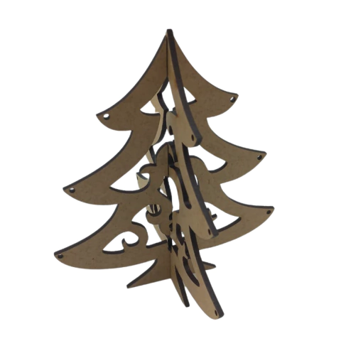 Árvore de Natal MDF de Encaixe para Pendentes 13,5x11x5cm