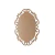 Placa Oval Trabalhada Lisa Nº5 - MDF Madeira
