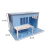 Posto Gasolina 40x28x22 Pintado Gel Azul e Branco - MDF - comprar online