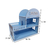Oficina 40x21x36 Pintado Gel Azul - MDF - comprar online