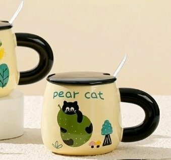 Taza Ceramica Michi Negro