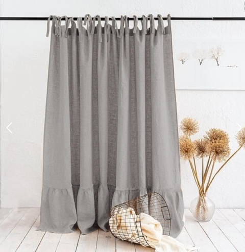 Cortina Lazo con volado Gris - comprar online
