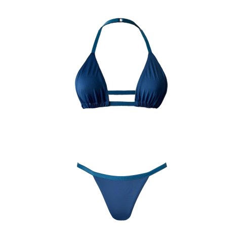 BIQUÍNI BRONZE COM PROTEÇÃO SOLAR UV50 + ( SEM REGULADOR - AZUL )*