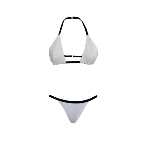 BIQUÍNI BRONZE COM PROTEÇÃO SOLAR UV50+ ( COM REGULADOR - BRANCO / PRETO )