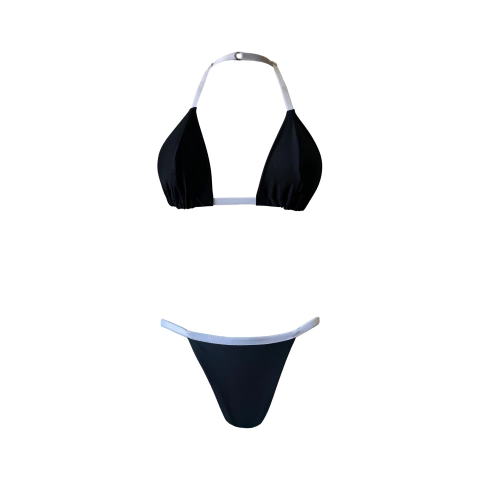 BIQUÍNI BRONZE COM PROTEÇÃO SOLAR UV50+ ( COM REGULADOR - PRETO / BRANCO)