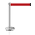 Pedestal Separador de Fila CROMADO com Fita VERMELHA