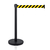 Pedestal Separador de Fila PRETO com fita ZEBRADA