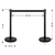 Pedestal Separador de Fila PRETO com Fita PRETA - Painel De Senha, Organizador De Fila, Dispensador De Senha E Bobina De Senha É Na Michelangelo Painéis