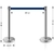 Pedestal Separador de Fila PRETO com Fita AZUL na internet