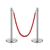 Pedestal Separador de Fila CROMADO com Cordão VERMELHO na internet