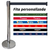 10 x Pedestal Separador de Fila CROMADO com Fita PERSONALIZADA