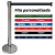 10 x Pedestal Separador de Fila CROMADO com Fita PERSONALIZADA