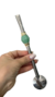 Bomba inox de pedra acrílica 23cm - VERDE