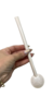 Bomba inox 23cm sem rosca colorida - BRANCO - comprar online