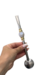 Bomba inox de pedra acrílica 23cm - BRANCA