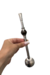 Bomba inox 23cm com rosca pedra natural - MARROM