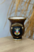 Cuia campeira pé argola dourado/brasão colorido