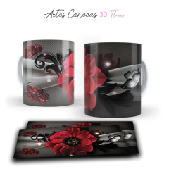+50 Plantillas Tazas 3D Flores #2 en internet