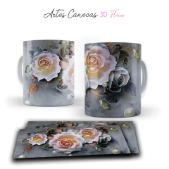 +50 Plantillas Tazas 3D Flores #2 en internet
