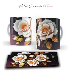 +50 Plantillas Tazas 3D Flores #2 - tienda online