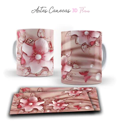 +50 Plantillas Tazas 3D Flores #2