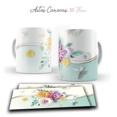 +50 Plantillas Tazas 3D Flores #2 - comprar online