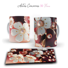 +50 Plantillas Tazas 3D Flores #2 en internet
