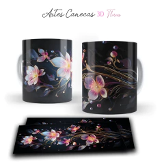 +50 Plantillas Tazas 3D Flores #2 - PlantillasyVectores