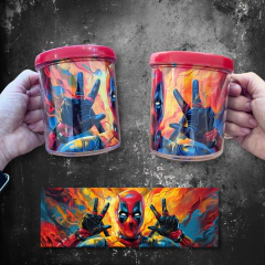 Plantillas Tazas Deadpool + Wolverine #2 en internet