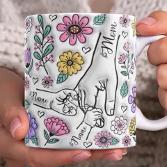Plantillas Tazas Día de la Madre 3D Manitos en internet