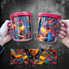 Plantillas Tazas Deadpool + Wolverine #2 - PlantillasyVectores
