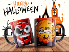 Plantillas Sublimación Tazas - Halloween Emoji en internet