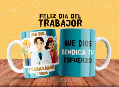 Plantillas Tazas Día del Trabajador 3 - comprar online