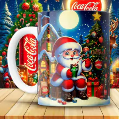 Imagen de Plantillas Tazas Coca Cola Navidad