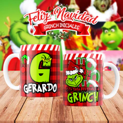 Plantillas Tazas Navidad Alfabeto Grinch