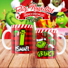 Plantillas Tazas Navidad Alfabeto Grinch en internet