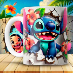 Plantillas Tazas Lilo y Stitch 3D