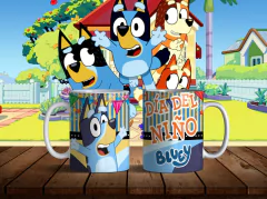 Plantillas Para Tazas Bluey día del Niño