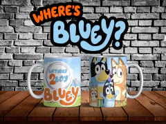 Plantillas Para Tazas Bluey Cumpleaños - comprar online