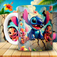 Imagen de Plantillas Tazas Lilo y Stitch 3D