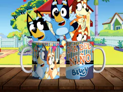 Plantillas Para Tazas Bluey día del Niño en internet