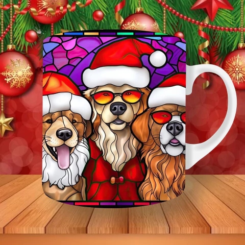 +70 Plantillas Para Tazas Navidad Efecto Glass - comprar online