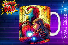 Plantillas Para Tazas Día Del Padre "Super Dad" - tienda online