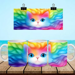 Imagen de +100 Plantillas Tazas 3D Gatos