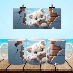 +100 Plantillas Tazas 3D Gatos en internet