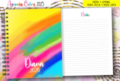 Kit Imprimible Agenda Colors 2025 - 2026 - PlantillasyVectores