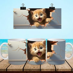 +100 Plantillas Tazas 3D Gatos - PlantillasyVectores