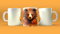 Plantillas Tazas 3D Animales Naturaleza V5 - PlantillasyVectores
